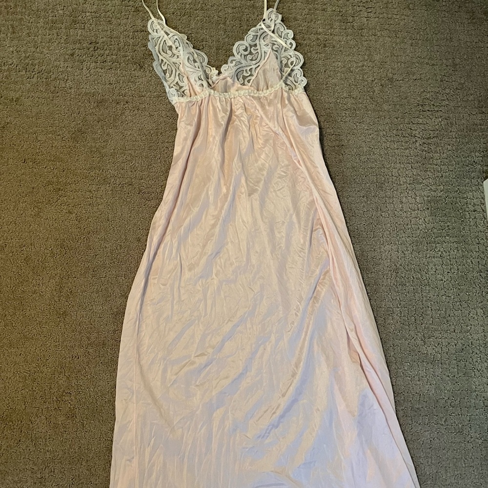 Gorgeous Vintage Rose Pink Slip Dress - Picture 2 of 3
